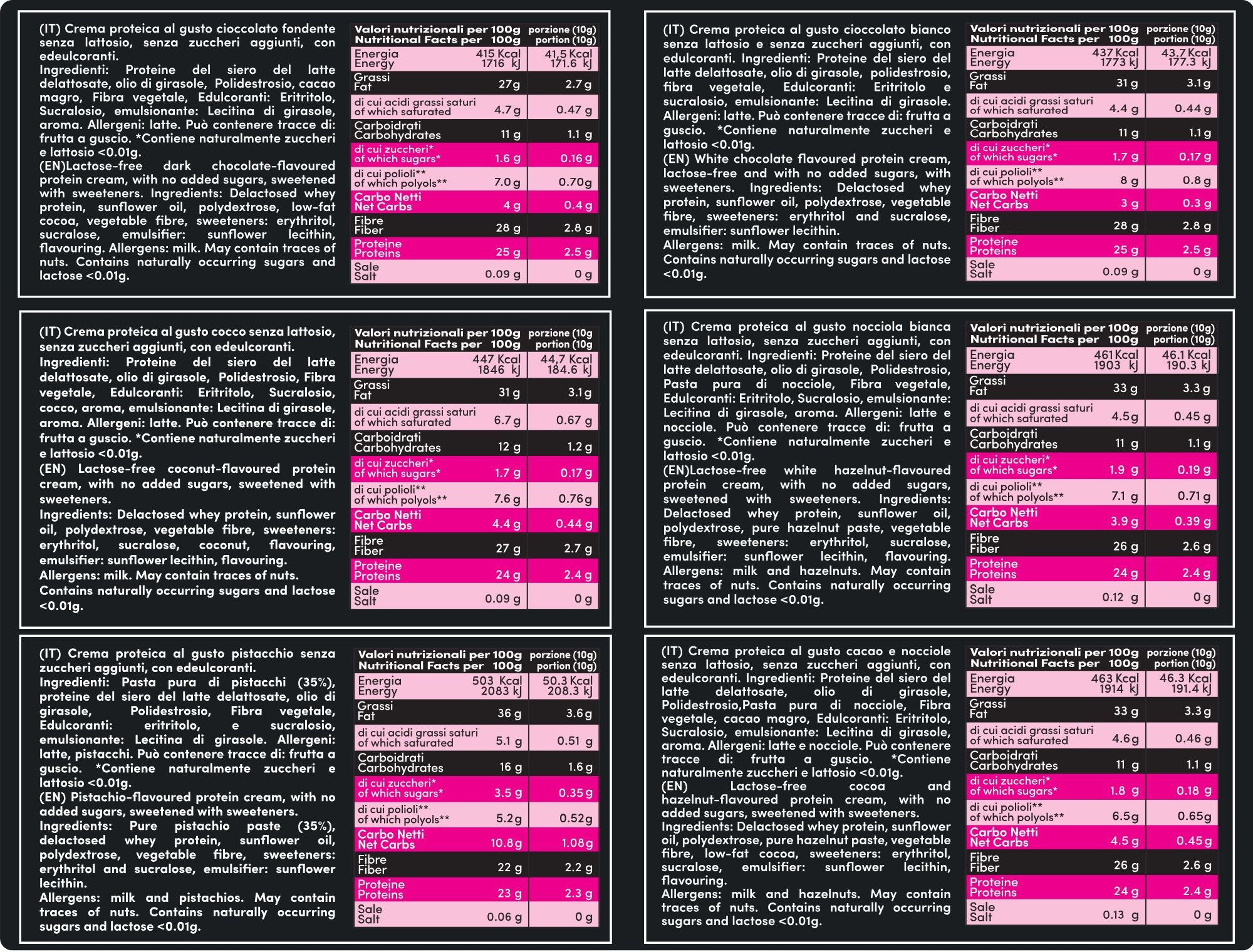 Taste Box Creme Proteiche Senza Lattosio