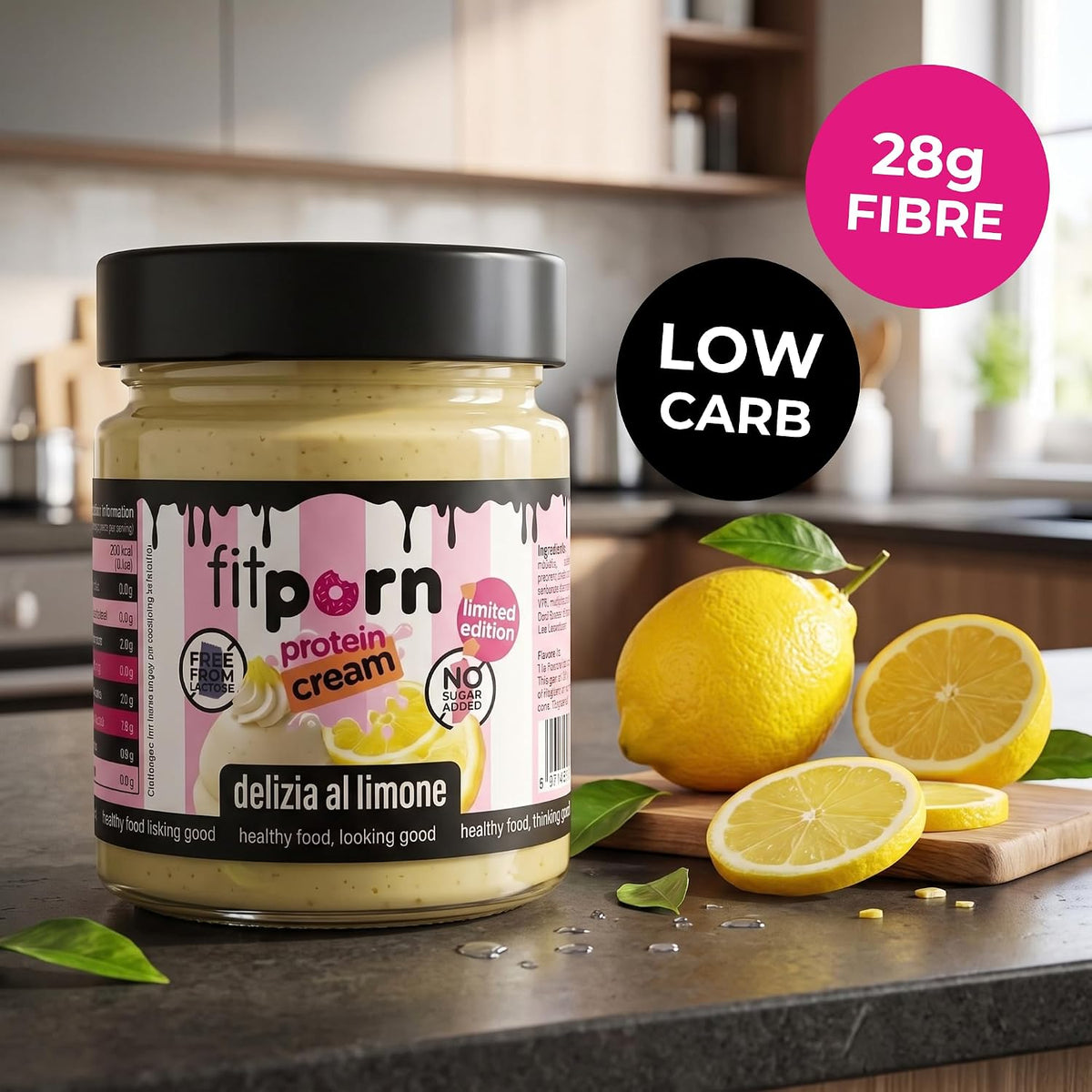Crema proteica Delizia al Limone Senza Lattosio 200g - Fitporn® - Healthy Food, Looking Good.