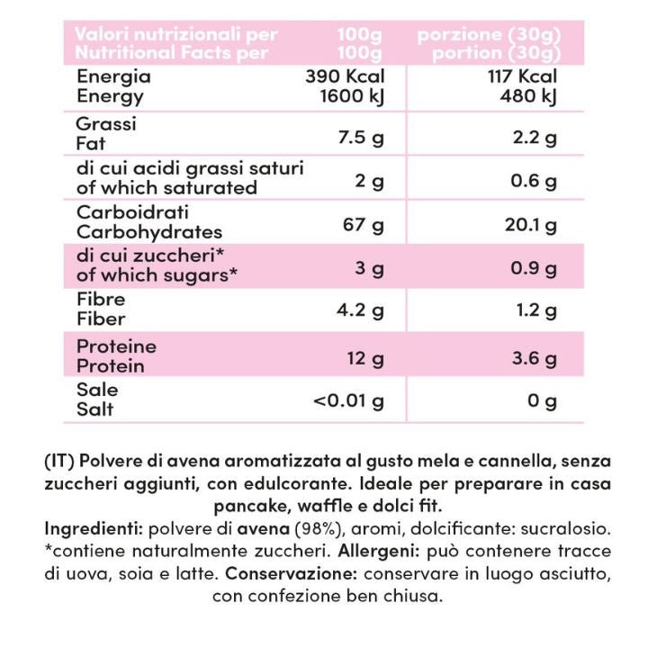 Farina di Avena Istantanea Aromatizzata 750g - Fitporn® - Healthy Food, Looking Good.