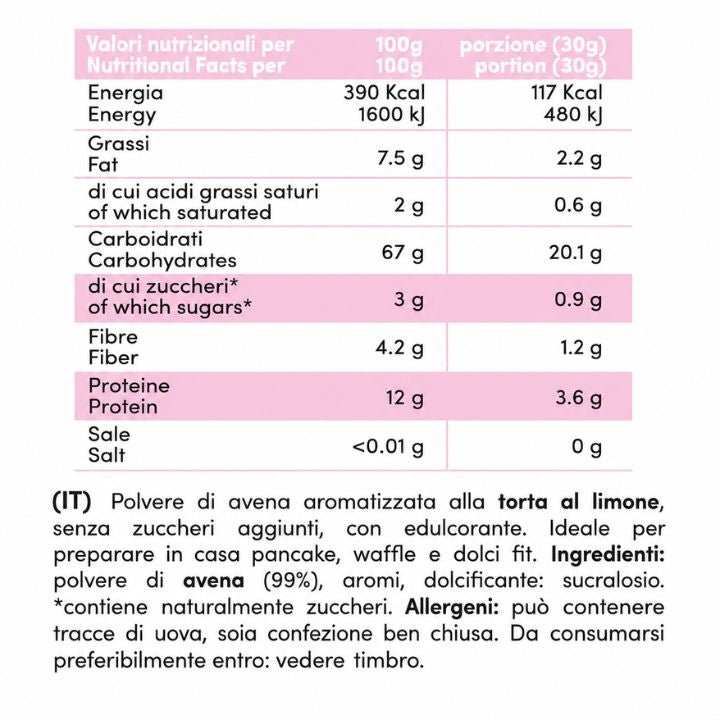 Farina di Avena Istantanea Aromatizzata 750g - Fitporn® - Healthy Food, Looking Good.