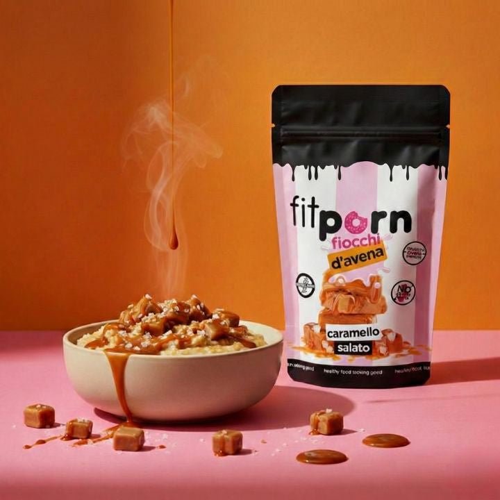 Fiocchi di avena baby aromatizzati caramello salato 750g - Fitporn® - Healthy Food, Looking Good.