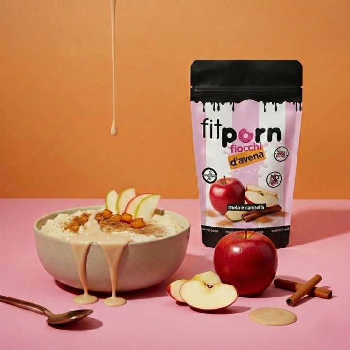 Fiocchi di avena baby aromatizzati Mela e Cannella 750g - Fitporn® - Healthy Food, Looking Good.
