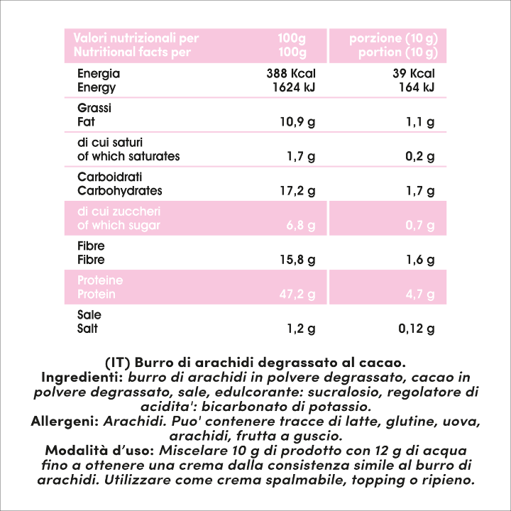 Peanut Butter in Polvere Low Fat 150g - Fitporn® - Healthy Food, Looking Good.
