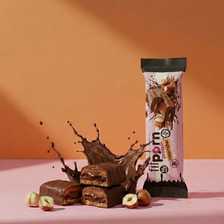 Protein Creamybar Cacao e Nocciole 45g - Fitporn® - Healthy Food, Looking Good.