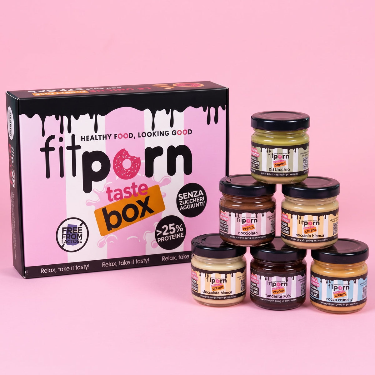Taste Box Creme Proteiche Senza Lattosio (6x30g) - Fitporn® - Healthy Food, Looking Good.