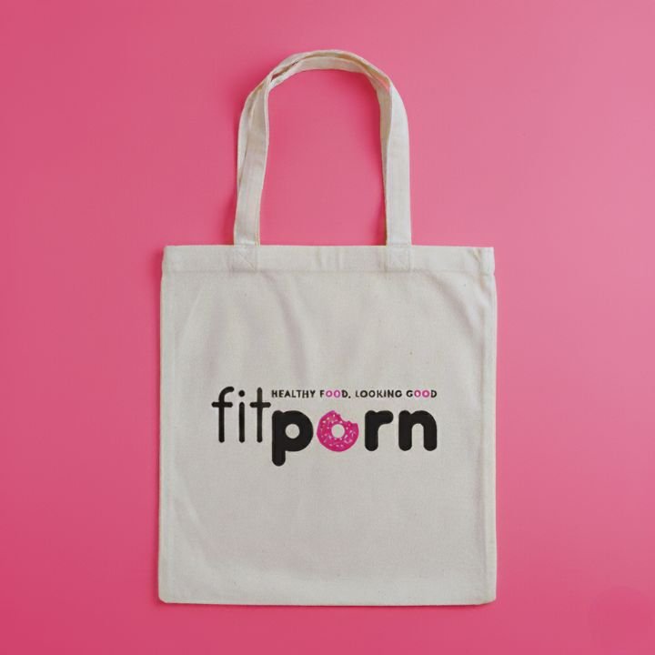Tote Bag Fitpron 100% Cotone Riciclato 38x42cm - Fitporn® - Healthy Food, Looking Good.