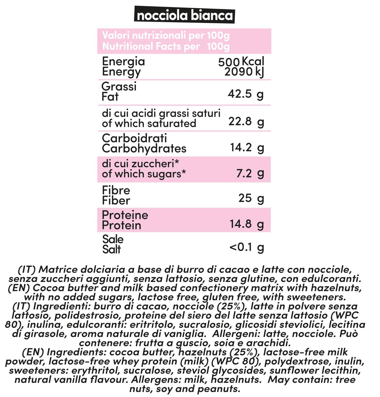 Uovo di Pasqua 25% Nocciola Bianca proteico, senza lattosio, senza zuccheri aggiunti 420g - Fitporn® - Healthy Food, Looking Good.