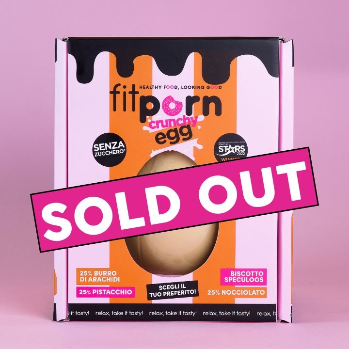 Uovo di Pasqua al 25% Nocciolato Bianco senza zuccheri aggiunti 420g - Fitporn® - Healthy Food, Looking Good.