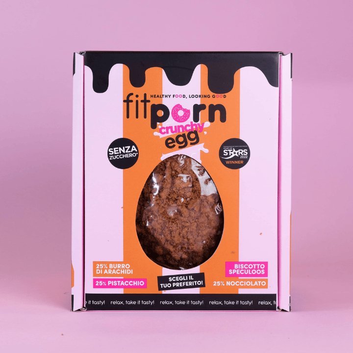 Uovo di Pasqua Biscotto Speculoos con granella di biscotti Senza Zuccheri Aggiunti 420g - Fitporn® - Healthy Food, Looking Good.