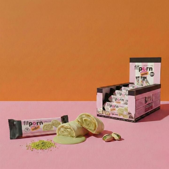 Wafer proteico ripieno senza zuccheri Pistacchio 15x30g - Fitporn® - Healthy Food, Looking Good.