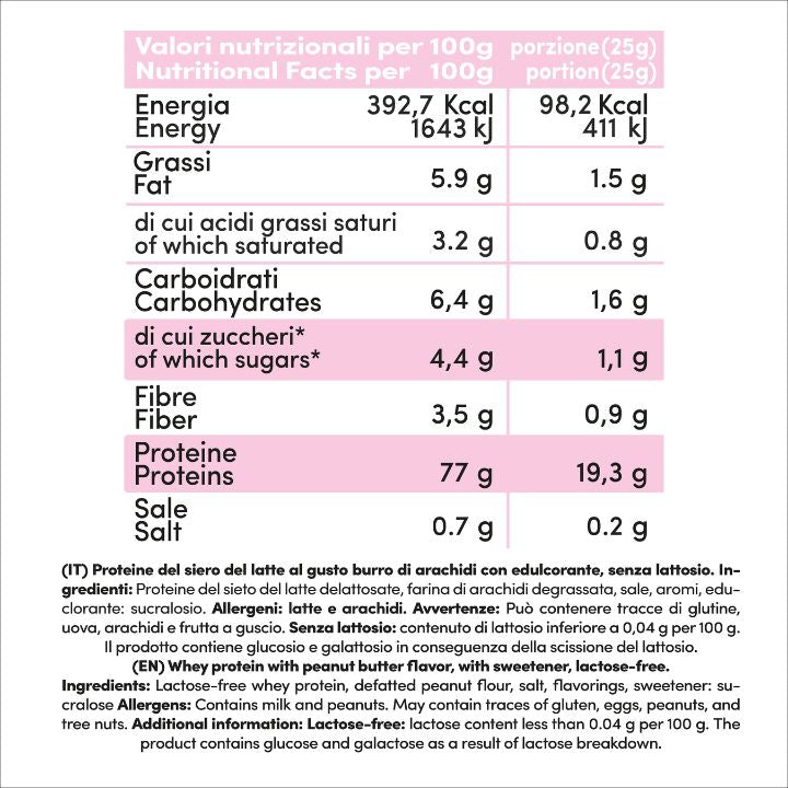 Whey Protein senza lattosio 500g