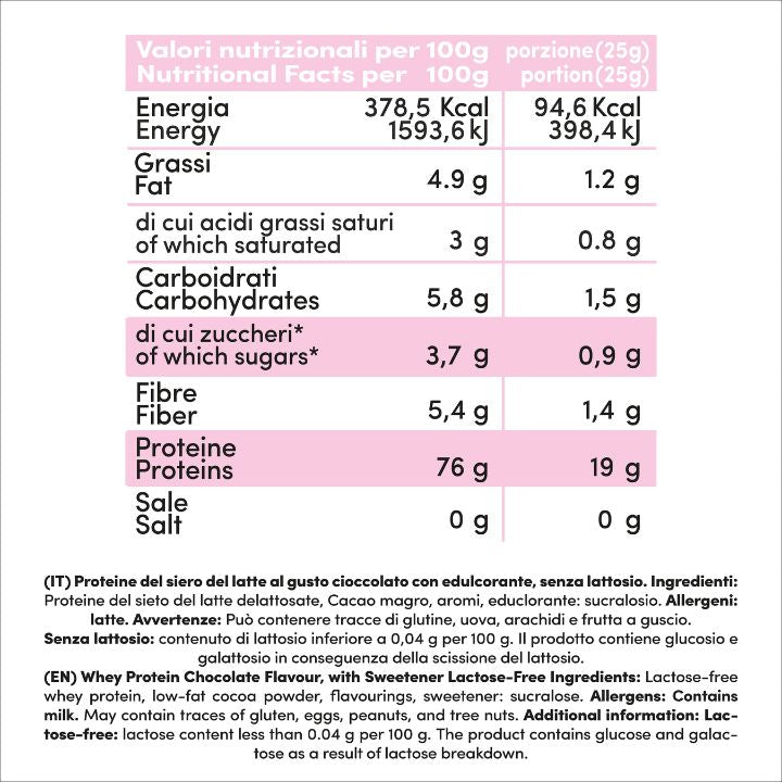 Whey Protein senza lattosio 500g