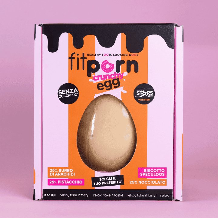Uovo di Pasqua al 25% Nocciolato senza zuccheri aggiunti 420g - Fitporn® - Healthy Food, Looking Good.
