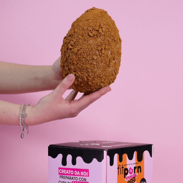 Uovo di Pasqua Biscotto Speculoos con granella di biscotti Senza Zuccheri Aggiunti 420g - Fitporn®