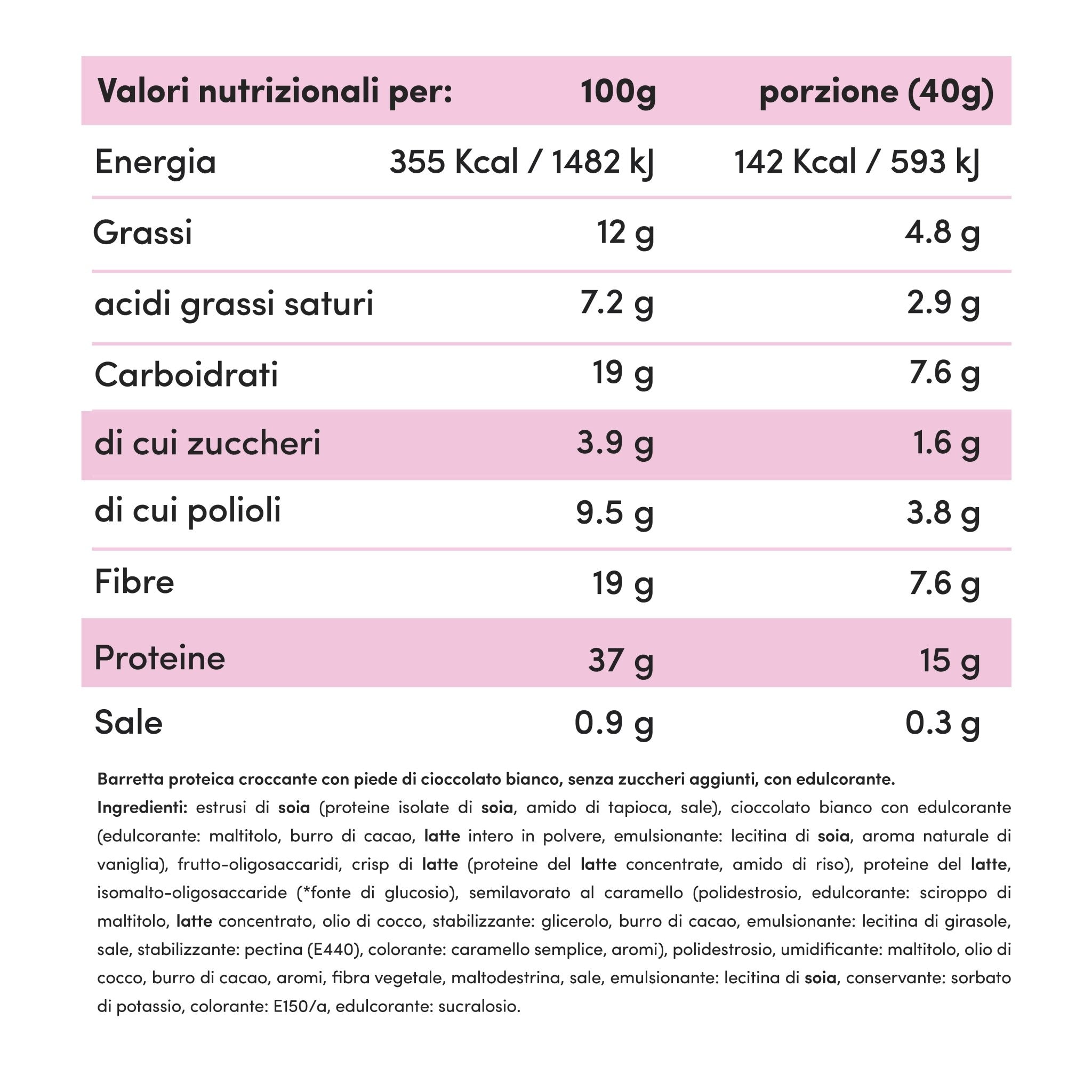 Confezione Protein Crispybar 12X40g - Fitporn® - Healthy Food, Looking Good.