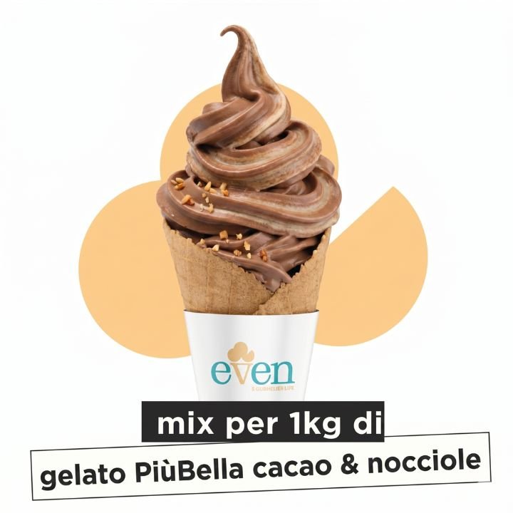 Even Gelato PiùBella (cacao & nocciole) - Mix Proteico Low - cal 190g=1kg - Fitporn® - Healthy Food, Looking Good.