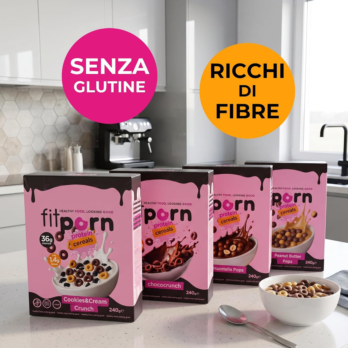 Cereali Proteici Senza Zuccheri 240g - Fitporn® - Healthy Food, Looking Good.