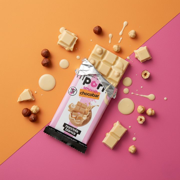 Chocobar Cioccolato alla Nocciola Bianca 50g - Fitporn® - Healthy Food, Looking Good.