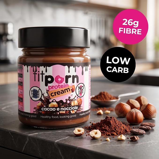 Crema proteica Cacao e Nocciole Senza Lattosio 200g - Fitporn® - Healthy Food, Looking Good.