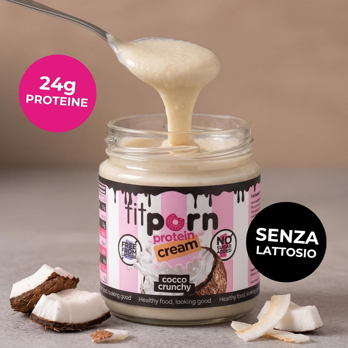 Crema proteica Cocco Senza Lattosio 200g - Fitporn® - Healthy Food, Looking Good.