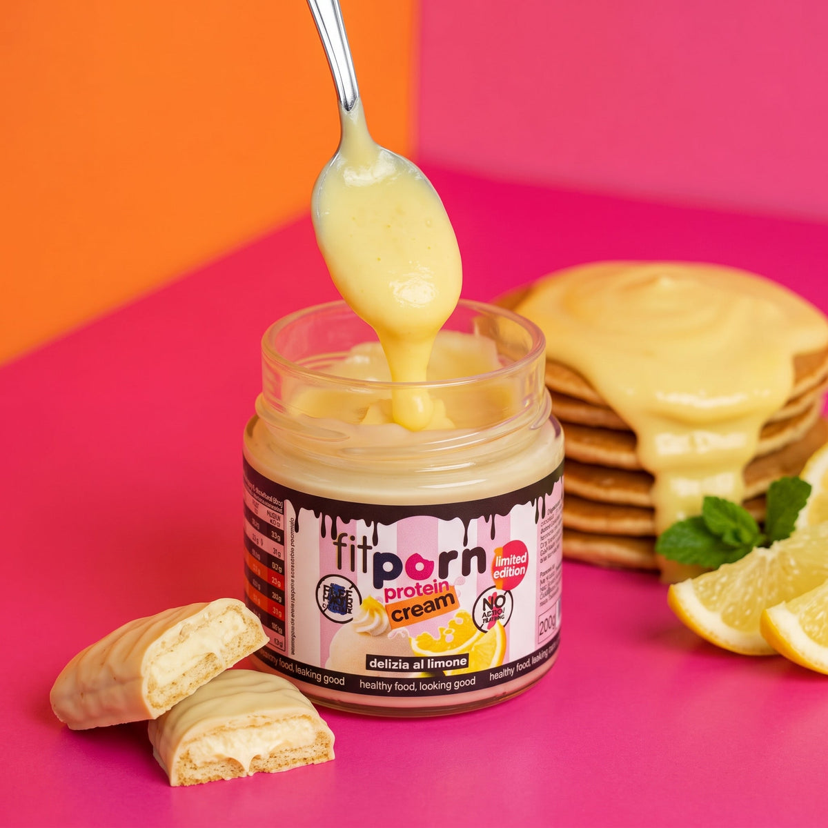 Crema proteica Delizia al Limone Senza Lattosio 200g - Fitporn® - Healthy Food, Looking Good.