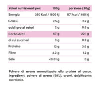 Farina di Avena Istantanea Aromatizzata 750g - Fitporn® - Healthy Food, Looking Good.