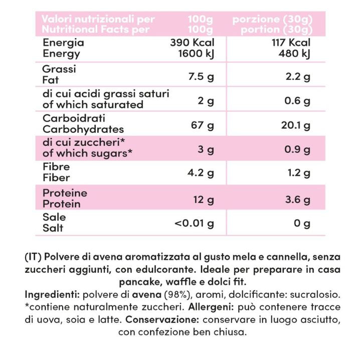 Farina di Avena Istantanea Aromatizzata 750g
