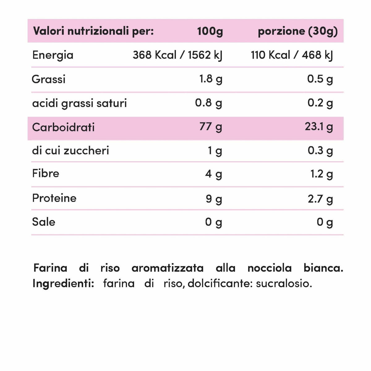 Farina di Riso Aromatizzata (Crema di Riso) 750g - Fitporn® - Healthy Food, Looking Good.