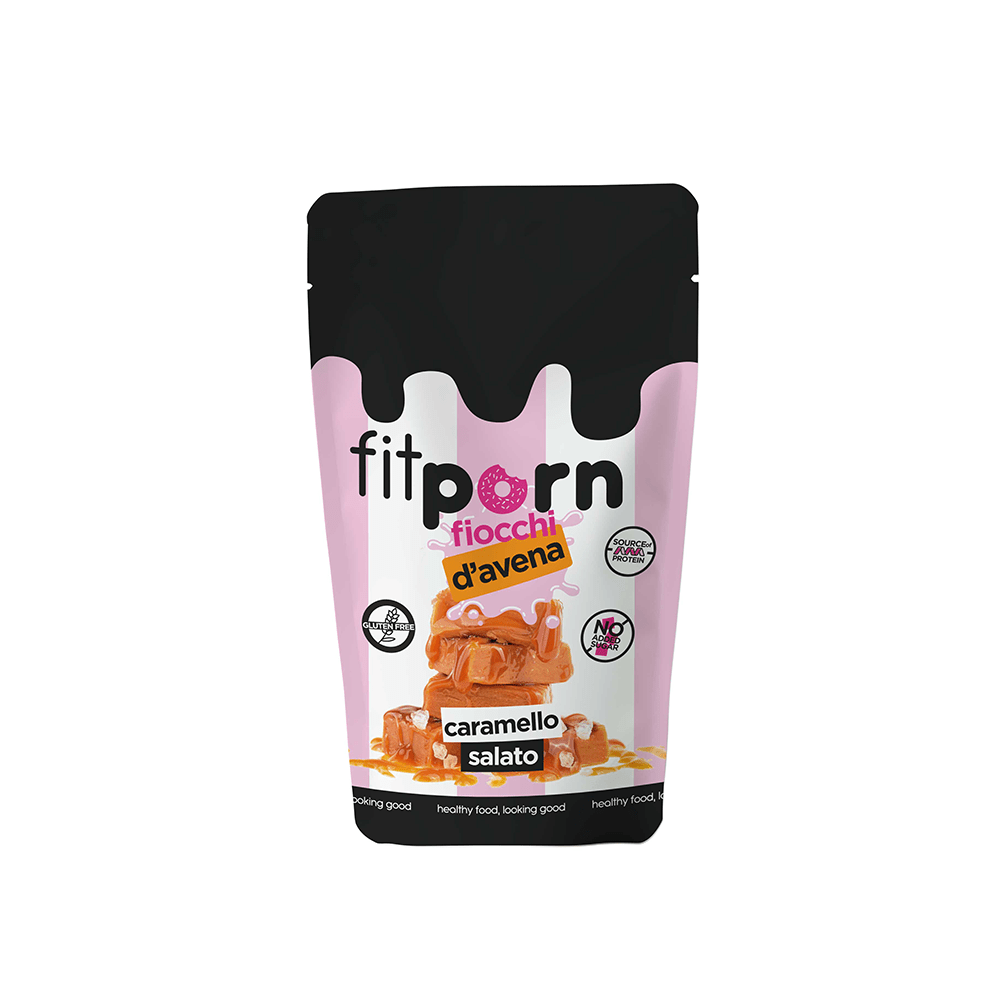 Fiocchi di avena baby aromatizzati caramello salato 750g - Fitporn® - Healthy Food, Looking Good.