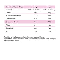 Fiocchi di avena baby aromatizzati nocciola bianca 750g - Fitporn® - Healthy Food, Looking Good.