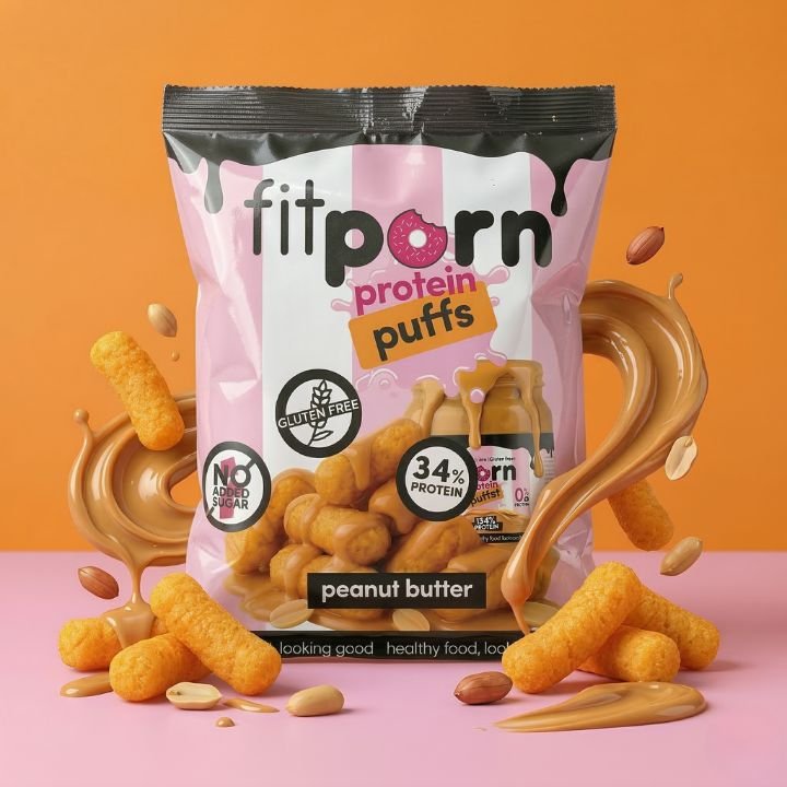 Protein Puffs peanut butter 6x50g - Fitporn® - Healthy Food, Looking Good.