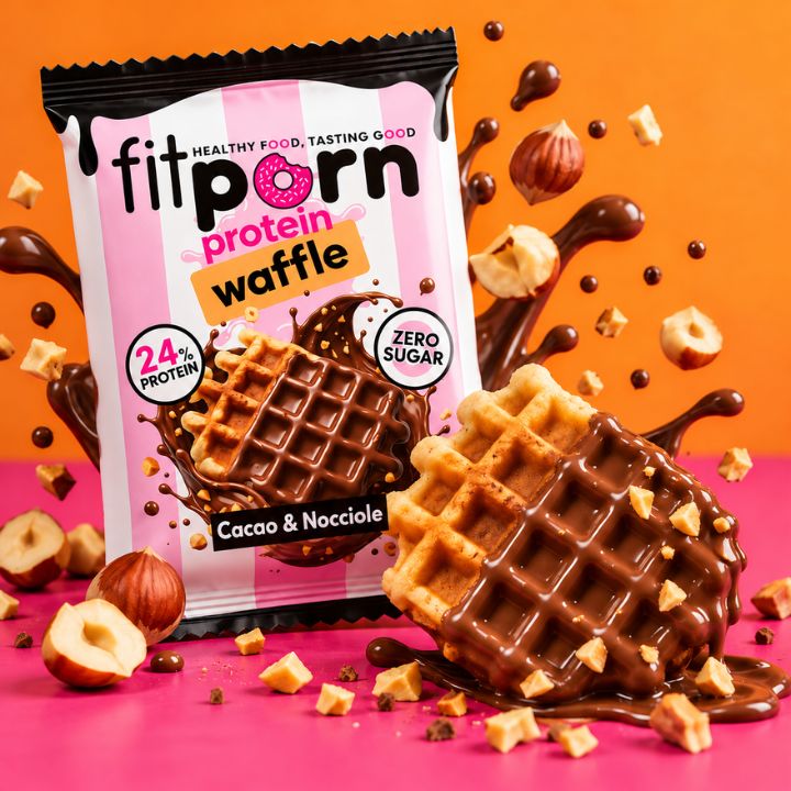 Protein Waffle Cacao & Nocciole 30g - Fitporn® - Healthy Food, Looking Good.