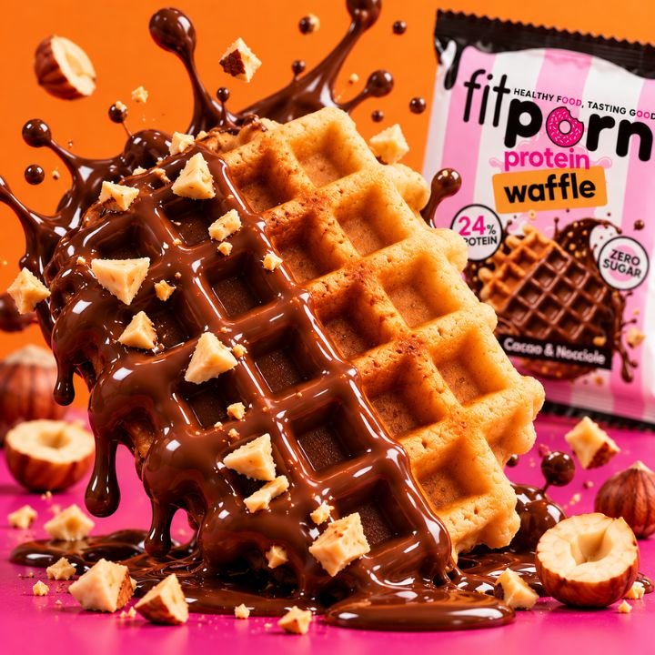 Protein Waffle Cacao & Nocciole 30g - Fitporn® - Healthy Food, Looking Good.