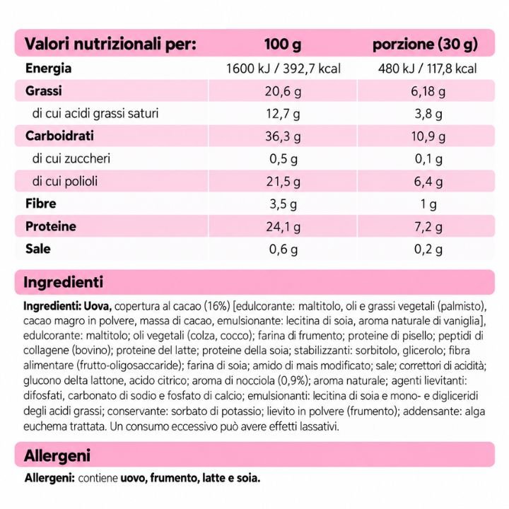 Protein Waffle Cacao & Nocciole 30g - Fitporn® - Healthy Food, Looking Good.