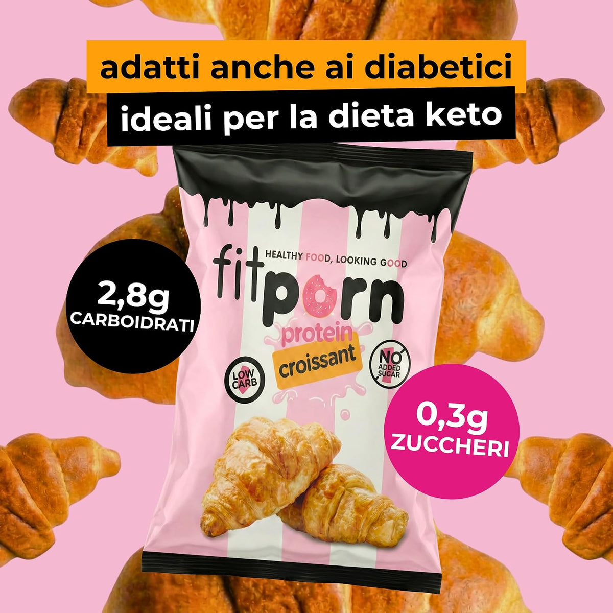 Protein Croissant Lowcarb 35g - Fitporn® - Healthy Food, Looking Good.