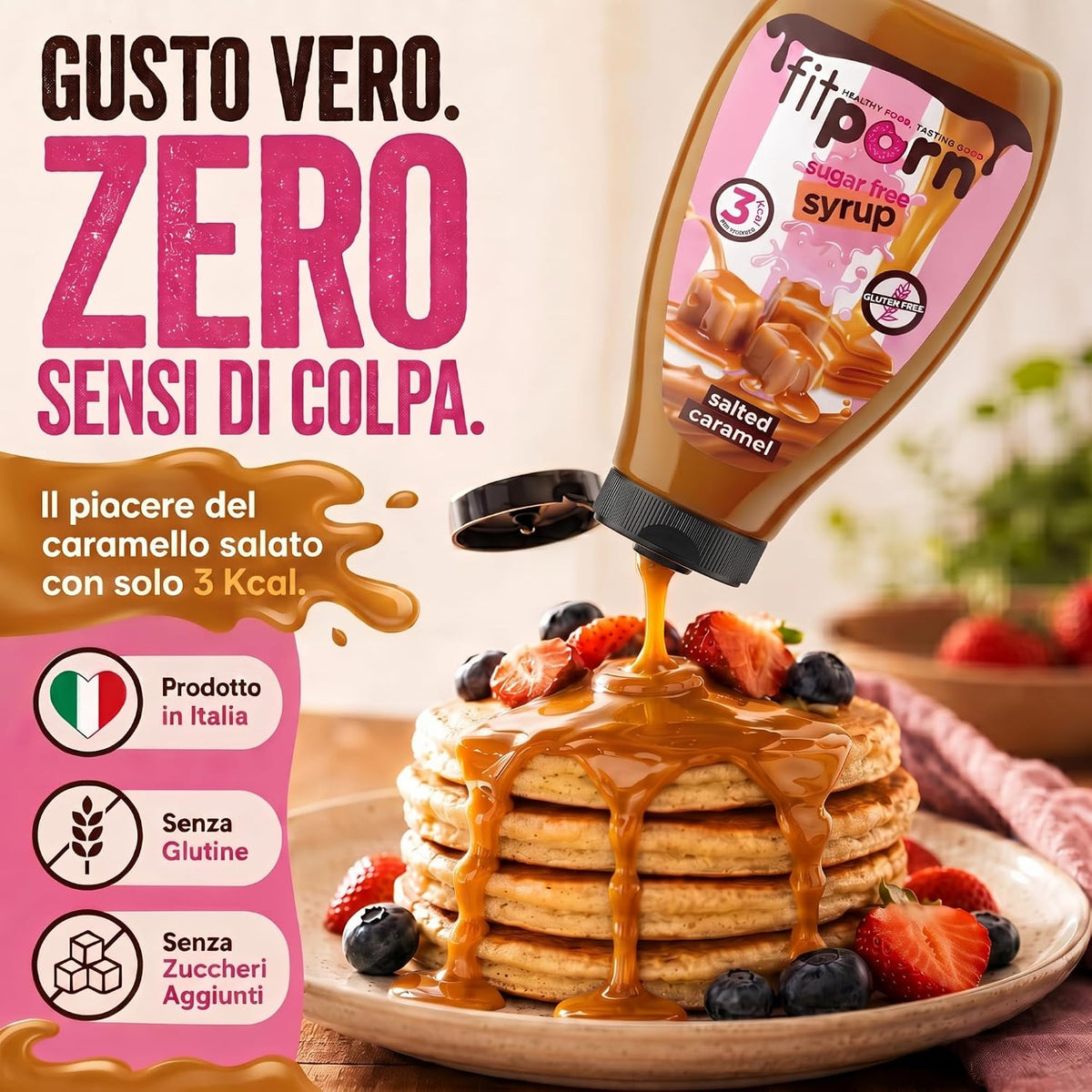 Syrup Zero al Caramello Salato 425g - Fitporn® - Healthy Food, Looking Good.
