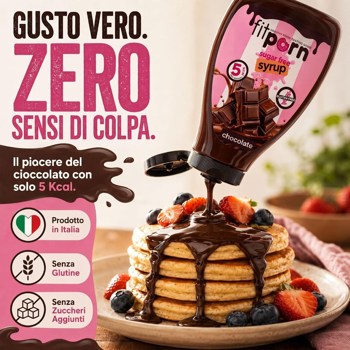 Syrup Zero al Cioccolato 425g - Fitporn® - Healthy Food, Looking Good.