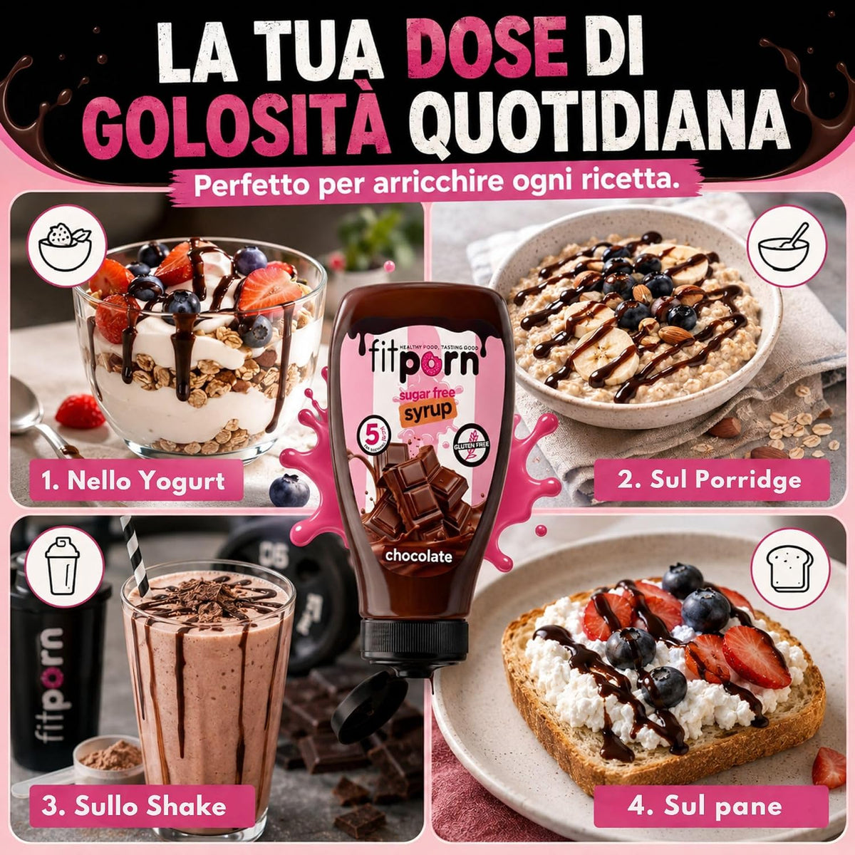 Syrup Zero al Cioccolato 425g - Fitporn® - Healthy Food, Looking Good.