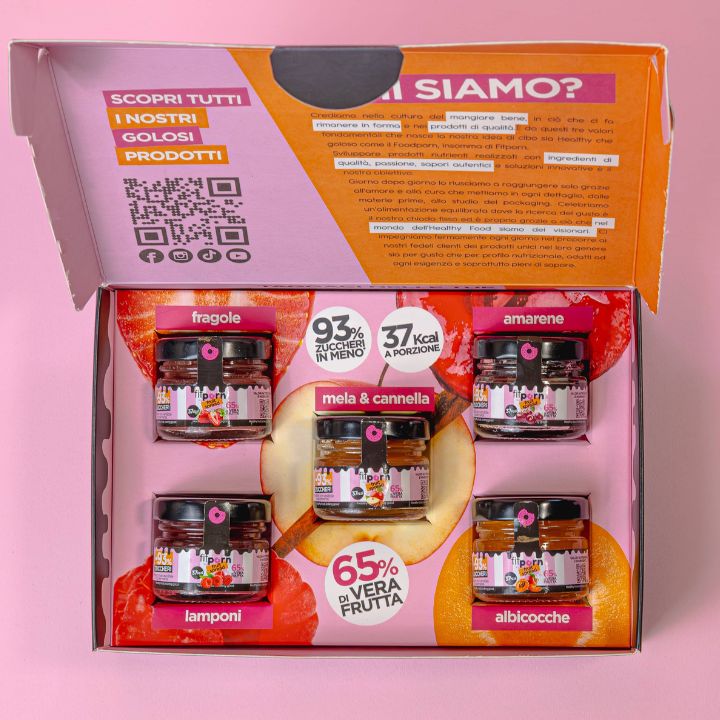 Taste Box Confetture Extra Senza Zucchero - Cofanetto Degustazione 5x30g - Fitporn® - Healthy Food, Looking Good.