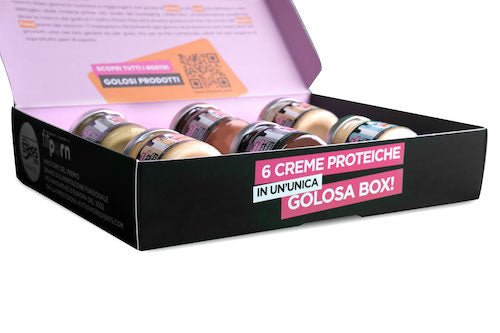 Taste Box Creme Proteiche Senza Lattosio - Cofanetto Degustazione 6x30g - Fitporn® - Healthy Food, Looking Good.